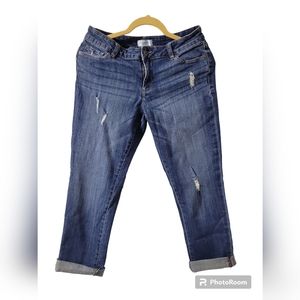 Liz Claiborne Petite 4P Cuffed Boyfriend Jeans